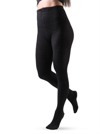 С100 Колготки из  шерсти мериноса  факт. вязка (полоса) С100